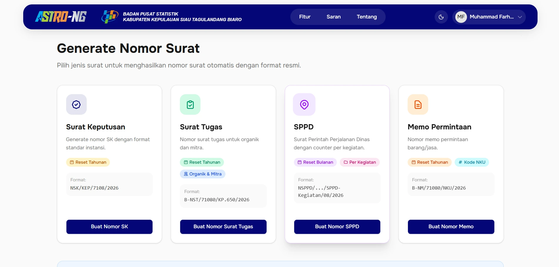 Nomor Surat Feature
